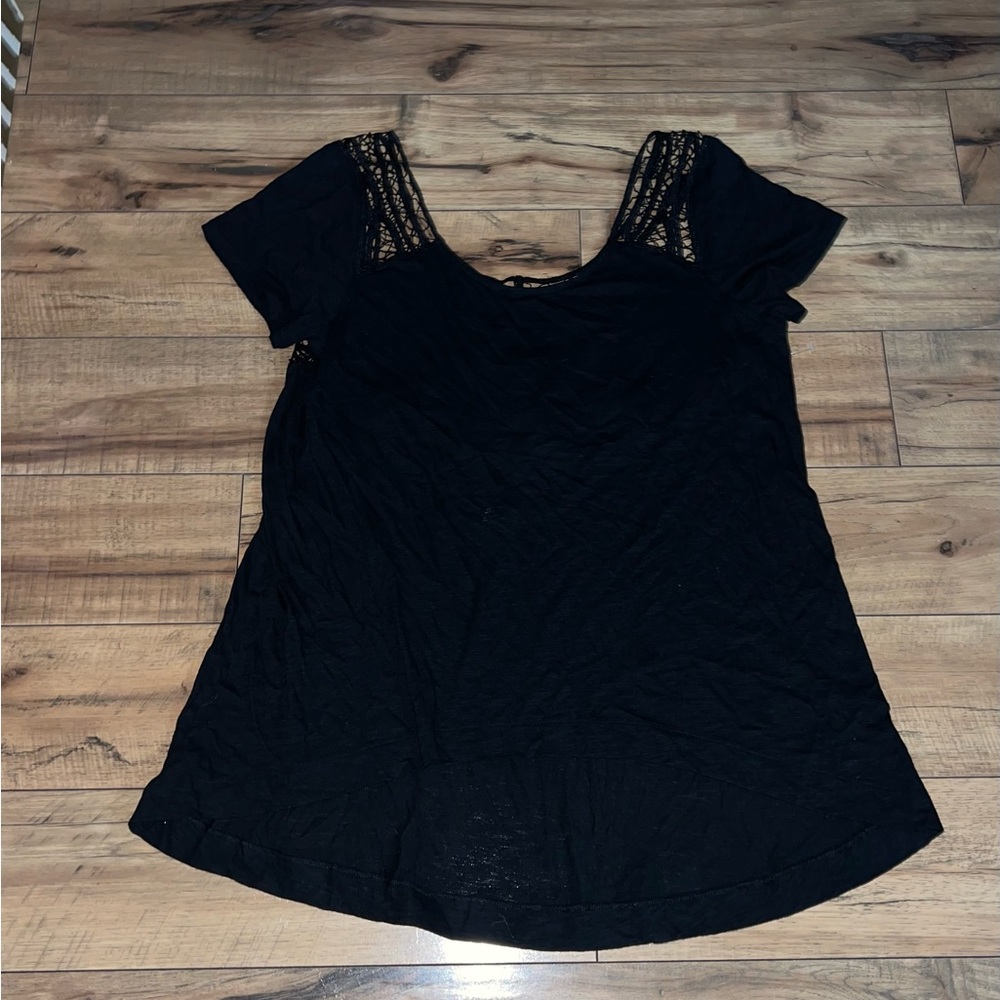 black lace top